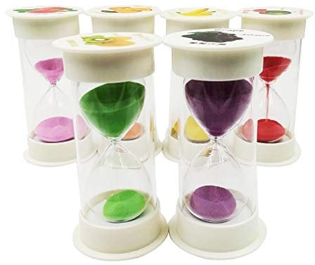 Tubayia 6 Pezzi 1 – 30 Minuti Clessidra Temporizzatore per Uova in Vetro per Sabbia Timer per Cucina