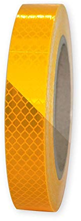3M™ Diamond Grade DG 4080 Fluoreszierendes Reflektorband (5 Meter) - DREI Farben und Vier Breiten (10, 25, 50, 100 mm) zur Auswahl – Starke Reflexion der Klasse RA3 (25mm x 5m, fluor-gelb)