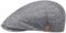 Mayser Sidney Leinen Flatcap Schirmmütze Schiebermütze Leinencap Herren - Made in The EU mit Schirm, Futter Sommer Frühling-Sommer - 57 cm grau
