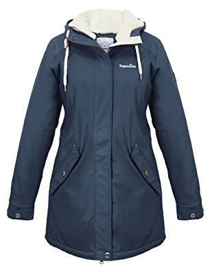 Regenliebe Damen Regenmantel wasserdicht Friesennerz mit Teddyfleece gefüttert