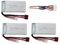 ZYGY 3PCS 7.4V 1700mAh Lithium Batterie + 3 in1 Umwandlung Kabel für 9205E 9203E 9204E 9206E HB101 2.4G 1:10 Anteil Fernbedienung Allradantrieb Hochgeschwindigkeits-Offroad RC Auto