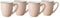 Denby - Elements Shell Peach Coffee Mug Set of 4 - 330ml Stoneware Ceramic Tea Mug Set For Home & Office - Dishwasher Safe, Microwave Safe - Peach, White - Chip Resistant