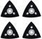 Multi Tool Sanding Pad 80MM Compatible with Makita, Worx, Fein Multimaster Oscillating Multitool Accessories by Poweka (Pack of 4)