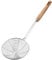 IQCWOOD Spider Strainer, Cooking Spider, Fryer Scoop - 5.5 Inch, Stainless Steel & Wood, Kitchen Utensil