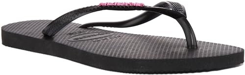 Havaianas Slim Logo Metallic, Infradito Donna, Nero/Rosa (Nero/Pink), 35/36 EU