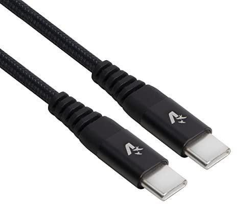 VulTech SM-N114BK Cavo USB Type-C a Type-C 20V/3A, cavo USB C 60W PD 3.0 in Nylon 1,2 m per MacBook Pro/Air, iPad, Samsung Galaxy S22/S21, Huawei P40/P30/Matebook, Xiaomi12/11, Zenbook