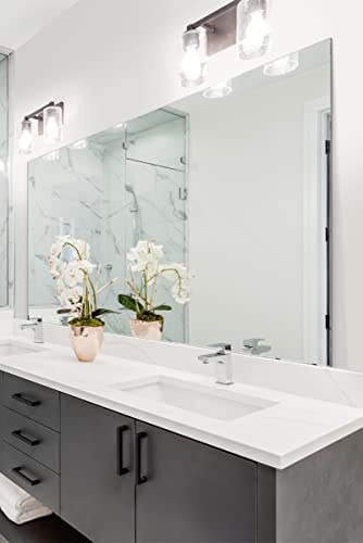 MirrorOutlet Circuitt 4mm Sheet Mirror Glass Polished Edges with 4 Holes 140 x 90cm 4ft8 x 3ft, Silver, (glass045)
