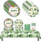 BlinBlin Hawaii-Party-Geschirr-Set für 16 Personen – Inkl. Teller, Becher, Servietten & Tischdecke – Flamingo & Palmen-Design – Sommerfest, Geburtstag, Poolparty, Hochzeit (Bunt, 16-teilig)