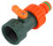 Mivos Hahnanschluss für Wasserhahn mit 3/4 Zoll (26,5mm) Aussengewinde - Wasserhahn Adapter mit Regulierventil - Hahnverbinder Anschluss mit Schnellkupplung für Gartenschlauch