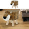 Cepewa Kinderhocker Tiermotiv Tiger | H30cm Plüsch Kiefernholz | Plüschsitz für Kinderzimmer (1 x Sitzhocker Tiger)
