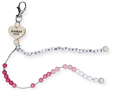Tanja Schulz Shop Rechenkette mit Namen – personalisiertes Einschulungsgeschenk – Schulanfang | Rechenhilfe aus Holz – für Schultüte, Grundschule, Kita-Abschied – handgefertigt in Deutschland