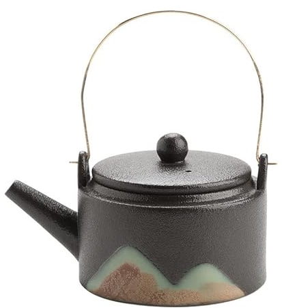 Teiere Ceramica Teiera, Teiera in Porcellana con Infusore in Acciaio Inossidabile, Teiera a Foglie Sfuse e Fioritura Teiera a Foglie Sfuse con Infusore in Confezione Regalo Porcellana (220 ml) ( Color