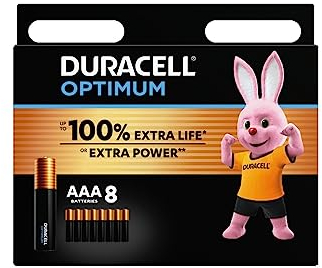 8X Duracell AAA Optimum (1 Blister Da 8 Batterie) 8 Pile (MX2400/MINI STILO/MICRO)