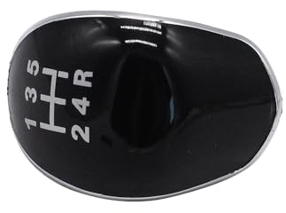 SHLPDFM 5-Gang-Schaltknauf für Kugelschaltkappe Schaltknaufdeckel für Ford Fiesta Focus(Schwarz)