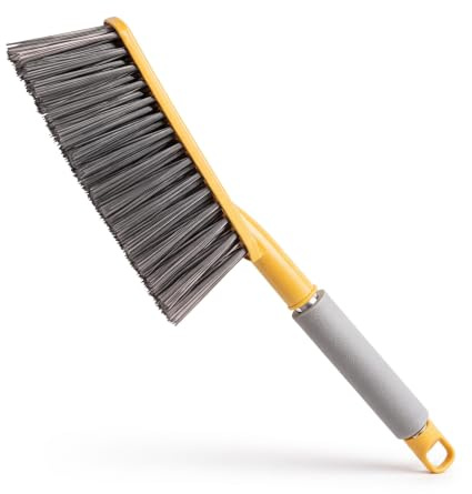 Hand Broom Cleaning Brushes, Bed Sweeping Brush Soft Bristle Gentle Sofa Brush with Long Handle Hand Broom Dusting Brush for Bedroom Car BedCouch