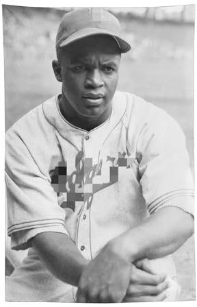 CEWO American Professional Baseball Jackie Robinson Poster (6) Tapisserie, Wandkunst, Bilddrucke, hängendes Foto, Geschenkidee, Dekoration, Heimtextilien, Kunstwerke, 152,4 x 228,6 cm