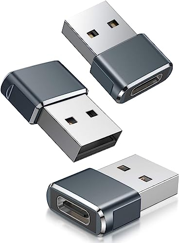 EFtronic USB C Buchse zu USB Stecker Adapter 3 Pack,Typ A Netzteil Ladegerät Adapter für iPhone 14 15 Pro Max,iPad 10 11 Mini 6 Air 5,Apple Watch 7 8 9,Samsung Galaxy S24 S23 A54 Plus Ultra,Carplay