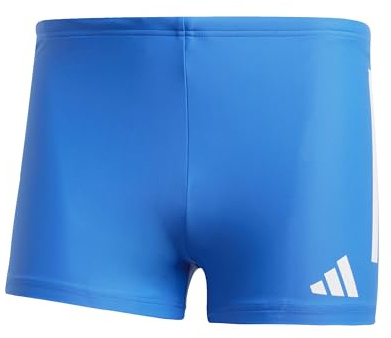 adidas Men's 3 Stripes Swim Boxers, Bright Royal/White, XS