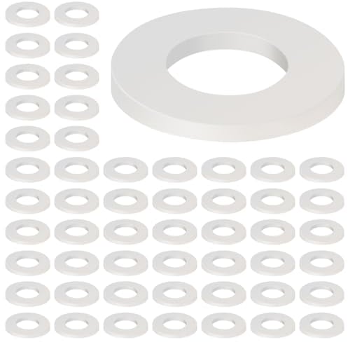 BOUMVID Rondelle Plastique M8 x 16 mm, 50 pièces Rondelles Plastique de Petit Diamètre Extérieur, Rondelles Plates en Nylon, Entretoise Rondelle pour Machines Appareils Plombiers électriques