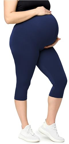 Merry Style Große Größen Damen 3/4 Umstandsleggings aus Viskose MS10-461