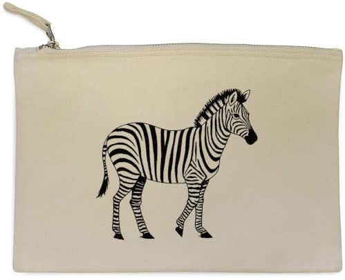 Cl00034935 Clutch-Tasche / Zubehörtasche Zebra, natur, 28cm