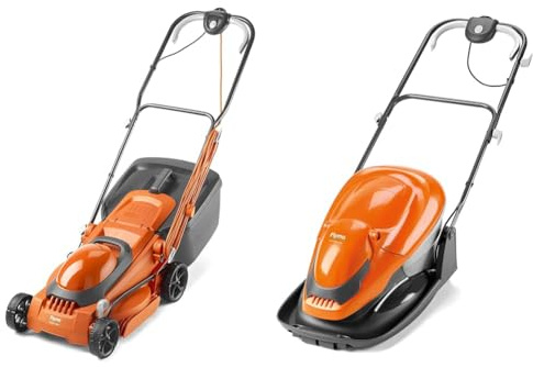Flymo EasiMow 380R Electric Rotary Lawn Mower - 38 cm Cutting Width, 45 Litre Grass Box, Close & EasiGlide 300 Hover Collect Lawn Mower - 1700W Motor, 30cm Cutting Width, 20 Litre Grass Box
