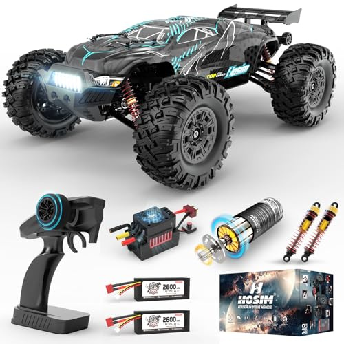 Hosim 1/10 Off Road RC Cars Fast 68KM/H, RTR Brushless RC Car for Adults