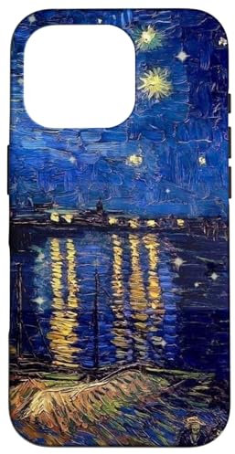 Hülle für iPhone 16 Pro Sternennacht Rhone Van Gogh Malerei Handyhülle
