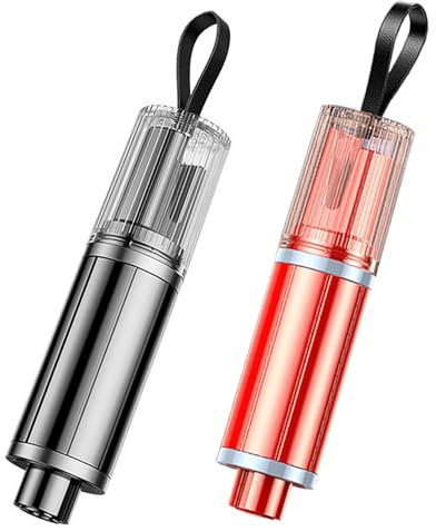 Eupneicu 2 In 1 Auto Martello Di Sicurezza Portatile, Cintura Di Sicurezza Auto, Rompivetro Auto E Taglia Cintura Per Automobili Autobus E Altri Veicoli [ Nero + Rosso ]