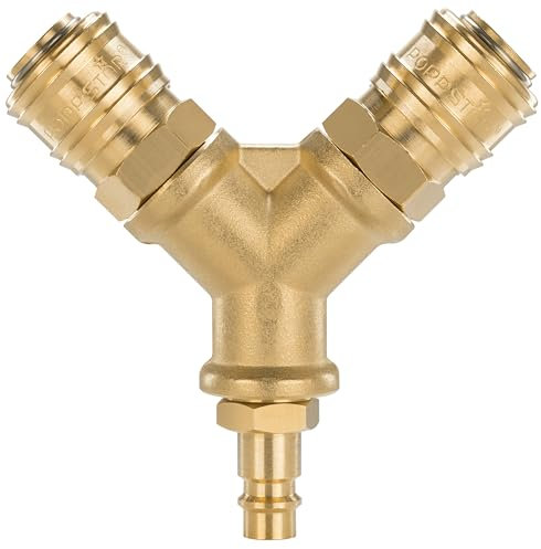 Poppstar Distributeur d'air comprimé double avec raccords rapides 1/4 (raccord d'air comprimé standard DN 7,2)