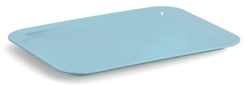 Serviertablett aus kratzfestem Kunststoff, türkis, 43,5 x 32,5 cm