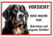 Schild Berner Sennenhund Vorsicht Hier wache ich - Betreten auf eigene Gefahr! - Achtung - Hundeschild Warnschild- - Warnung vor dem Hund - M3 (ALUVERBUND weiß, 22,5x15 cm)