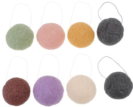 minkissy 8pcs Natural Facial Sponges Face Cleansing Brush Exfoliator Pores Cleaning for Makeup Removal