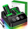 Chargeur avec 2 batteries rechargeables de 6200 mWh pour manette Xbox One/Series X|S, Xbox One Series avec station de charge pour manettes XboxOne/S/X/Elite