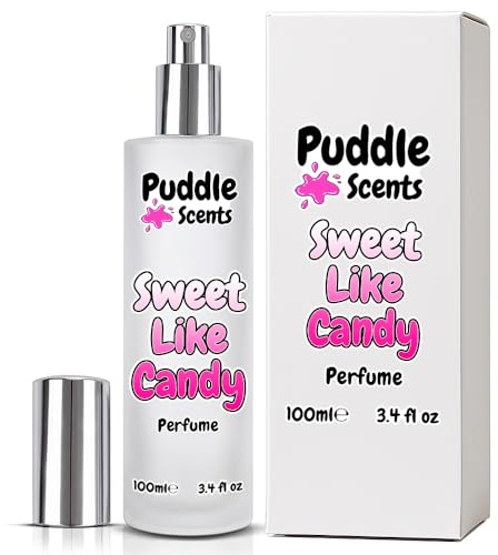 Sweet Like Candy Perfume Spray - 100ml Parfum in Frosted White Glass Bottle - Perfume Scent - Branded Gift Box - Vegan Friendly - Puddle of Wax - Made in the UK