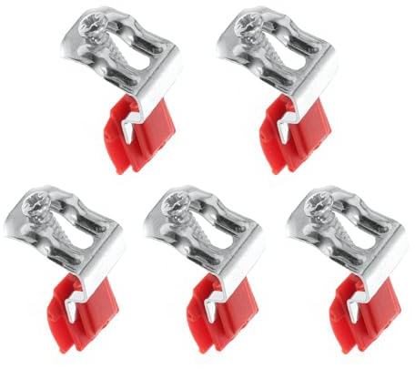 IWOWHERO 5 Pezzi Clip di Fissaggio per Lavello da Cucina in Materiale Resistente Staffe di Montaggio per Lavelli 50X25X18Mm Accessori per Fissaggio senza Foratura Installazione Semplice