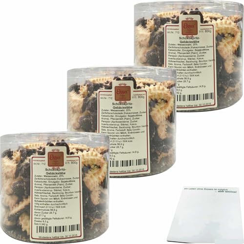 usy Bundle für Esser Schokospritzgebäck Stäbe 3er Pack (3x800g Runddose) + usy Block