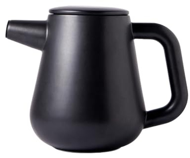 Carl Henkel ARCA X-Tract Kaffeekanne Porzellan mit Filter 1,2l | Coffee Maker für 4-10 Tassen | Kaffeebereiter mit Kaffeefilter Edelstahl, der warm hält | Kaffeezubereiter | Cold Brew Coffee Maker