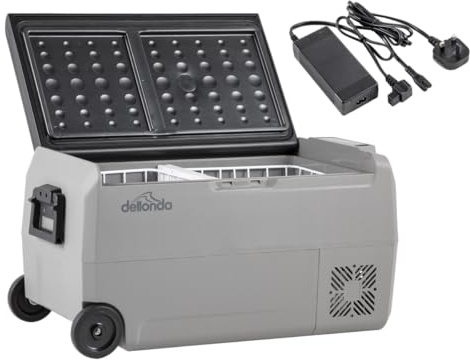 Dellonda 36L Portable Car Fridge, Freezer, 12/24/230V Dual Zone Compressor - DL131