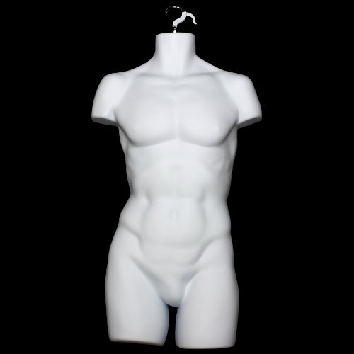 Schaufensterpuppe DPS Shopfitting Herren-Torso, halbplastik weiß