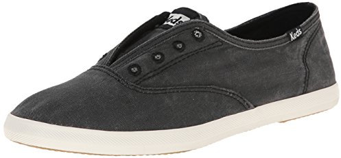 Keds - Zapatillas deportivas Chillax de mujer, sin cordones, efecto lavado., negro (Carbón), 7 B(M) US