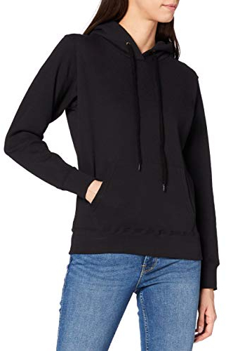 Fruit of the Loom Classic Hooded Sweat Lady-Fit - Farbe: Black - Größe: S