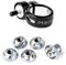 Pinhead 128 Seat clamp & Solid Axle Bicycle Lock Set, Black, M9 & M10, Set of 10 Pieces