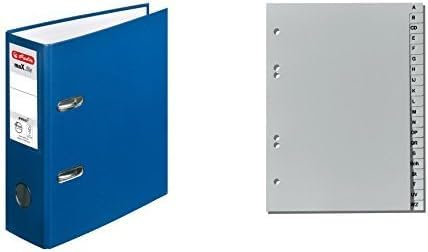 Herlitz Ordner + Ordner Register / DIN A5 / 80mm breit / Farbe: blau