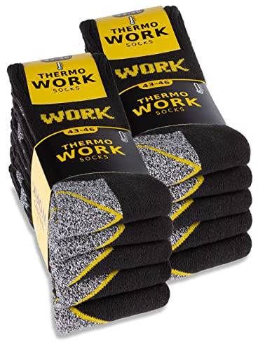 10 Paar THERMO Arbeitssocken Herren Winter Socken WORK Innenfrottee