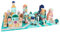 FeiWen Bunte Holzbausteine 133 TLG Ahornholz Holzklötze Bauklötze mit Stadt Hintergrund Puzzle
