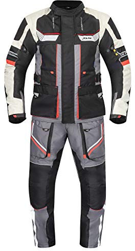 XLS Textilkombi hochwertige Motorradkombi X-Drive Textil atmungsaktiv wasserdicht (M)