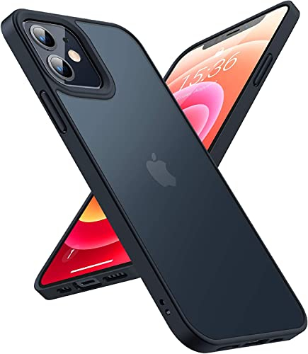 TORRAS Unzerstörbar für iPhone 12 Mini Hülle (Echte Militärschutz aber Sehr Dünn) Leicht Transparent Matte Handyhülle iPhone 12 Mini High-End Samtige Berührung Schutzhülle iPhone 12 Mini Case Schwarz