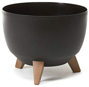 Simply The Best Roma Bowl 2021 | Vaso da fiori per piante di erbe | Contenitore da giardino per balcone | Decorazione per scatola organizer | (290, nero)