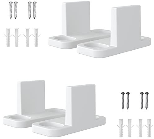 Bdmetals Sliding Barn Door Floor Guide,Floor Mounted Bottom T- Guides， Adjustable Barn Door Floor Guide，Plastic T Shape Track Guide，White(4PK)